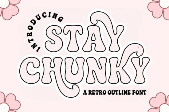 Stay Chunky Outline Font